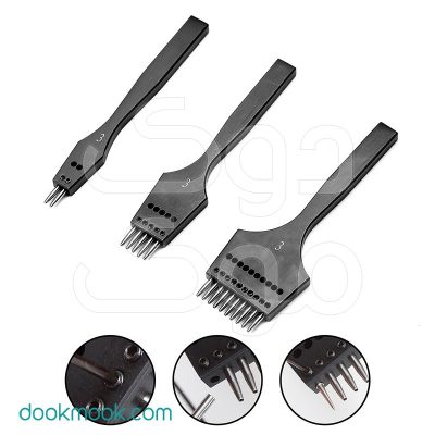 سمبه چنگالی دوخت چرم برند DIUDUS مشکی